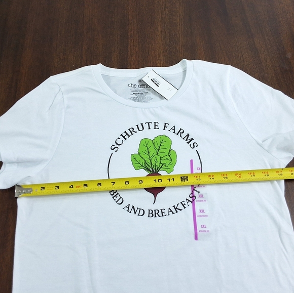 The Office Schrute Farms Bed and Breakfast White Short Sleeve Graphic T-Shirt - Picture 4 of 5